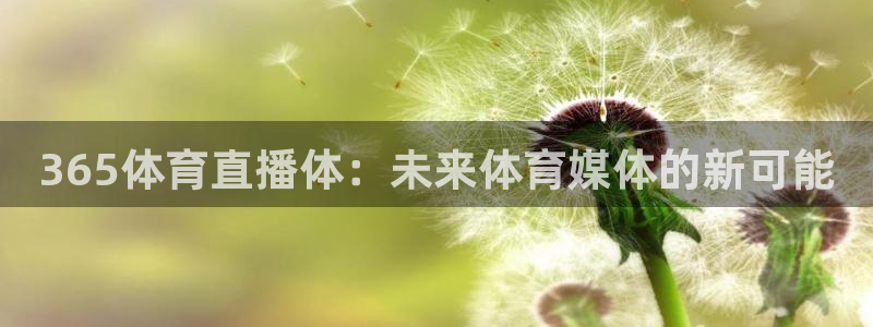 919直播平台：365体育直播体：未来体育媒体的新可能
